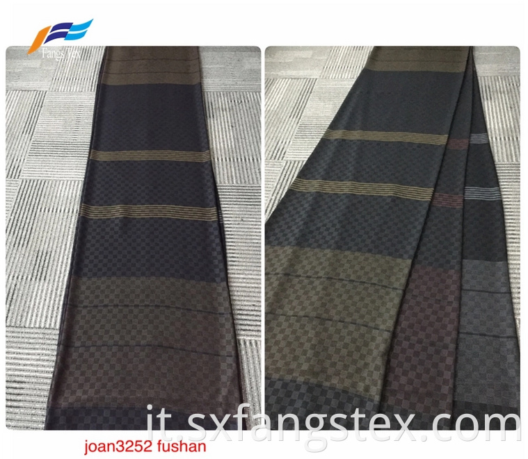 Dubai Formal Black Polyester Rayon Fushan Stripe Fabric 5